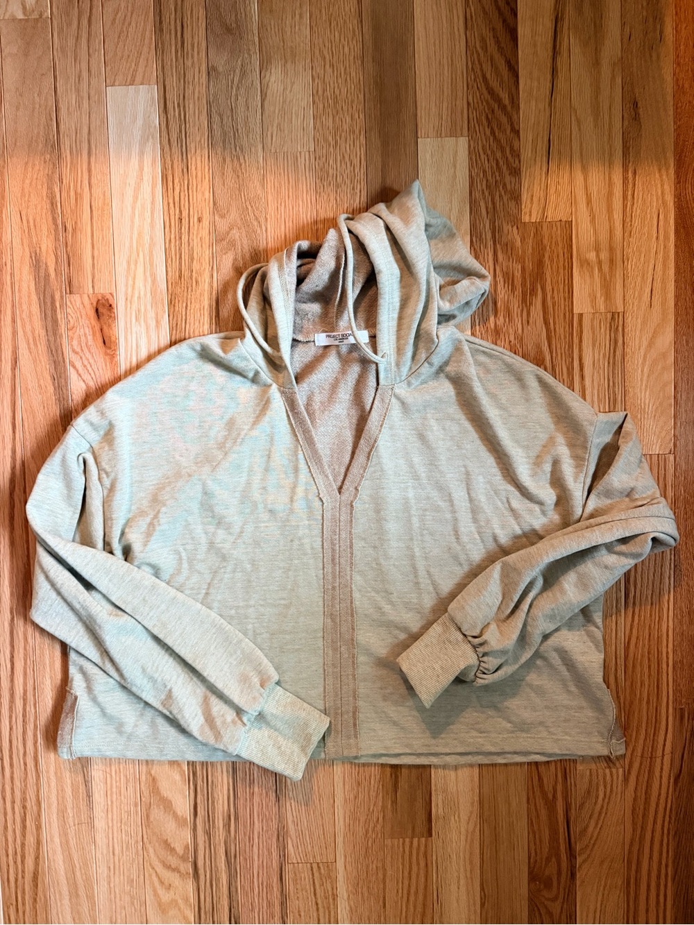 Project Social T  V-Neck cropped  Hoodie